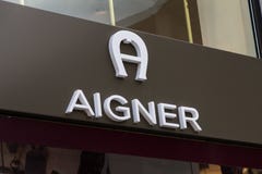 Aigner Logo On Aigner S Shop Editorial Stock Photo Image Of Design Luxury