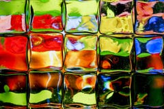 Mur brillamment coloré de bloc en verre photo stock Mur brillamment coloré de bloc en verre photo stock