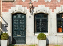 Mur de briques rouge Amsterdam, Hollandes photos stock Mur de briques rouge Amsterdam, Hollandes photos stock