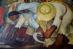 Mural de Diego Rivera, México imágenes de archivo libres de regalías Mural de Diego Rivera, México imágenes de archivo libres de regalías