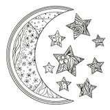 Musardez et des étoiles avec les modèles abstraits sur le fond d'isolement conception pour la relaxation spirituelle pour des adu illustration libre de droits Musardez et des étoiles avec les modèles abstraits sur le fond d'isolement conception pour la relaxation spirituelle pour des adu illustration libre de droits