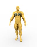 Muscular man standing alone vector illustration Muscular man standing alone vector illustration