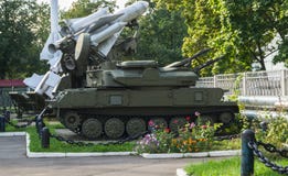 Museum of air defense Forces. Anti-aircraft self-propelled system "Shilka"ZSU-23-4. stock photo Museum of air defense Forces. Anti-aircraft self-propelled system "Shilka"ZSU-23-4. stock photo
