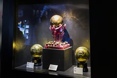 The Museum of the Real Madrid Football Club cups and awards the club. Stock Images The Museum of the Real Madrid Football Club cups and awards the club. Stock Images