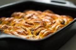Mushroom casserole with cheese in a ceramic bowl. stock images Mushroom casserole with cheese in a ceramic bowl. stock images