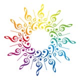 Music Clefs Radial Rainbow Pattern royalty free illustration Music Clefs Radial Rainbow Pattern royalty free illustration