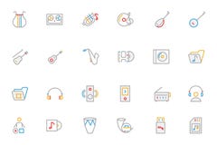 Music Colored Outline Vector Icons 3 royalty free stock photo Music Colored Outline Vector Icons 3 royalty free stock photo