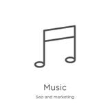 music icon vector from seo and marketing collection. Thin line music outline icon vector illustration. Outline, thin line music royalty free illustration music icon vector from seo and marketing collection. Thin line music outline icon vector illustration. Outline, thin line music royalty free illustration