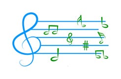Music notes vector illustration Music notes vector illustration