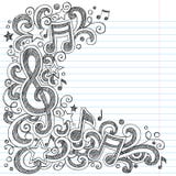 Music Notes and G Clef Sketchy Music Class Doodles