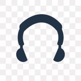 Music Player Headphones vector icon isolated on transparent back vector illustration Music Player Headphones vector icon isolated on transparent back vector illustration