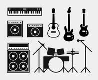 Music rock band instruments set stock illustration Music rock band instruments set stock illustration