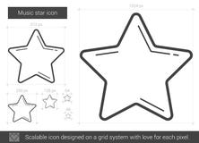 Music star line icon. vector illustration Music star line icon. vector illustration