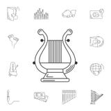 Musical Harp icon. Simple element illustration. Musical Harp sym stock illustration Musical Harp icon. Simple element illustration. Musical Harp sym stock illustration