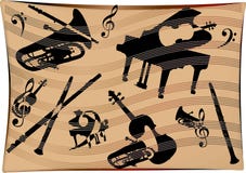 Music Instruments stock illustration. Image of white, decoration - 8615202