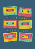 Every song has a color, colorful template for tee shirt or poster Stock Illustration Every song has a color, colorful template for tee shirt or poster Stock Illustration