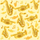 Musicial instrumenterar saxofon- och kornettmodellen vektor illustrationer Musicial instrumenterar saxofon- och kornettmodellen vektor illustrationer