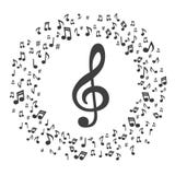 Musik noterar vattenfärgbakgrund för musikaliska anmärkningar - vektorillustratör royaltyfri illustrationer Musik noterar vattenfärgbakgrund för musikaliska anmärkningar - vektorillustratör royaltyfri illustrationer