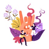 Musikkonsert av vippor, musiker som spelar på gitarren vektor illustrationer Musikkonsert av vippor, musiker som spelar på gitarren vektor illustrationer