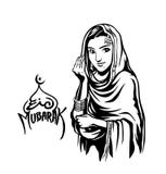 Muslim Girl salam-u-alaikum gesture Islamic - how are you - Stock Images Muslim Girl salam-u-alaikum gesture Islamic - how are you - Stock Images