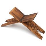 Muslim Holy book Quran rahle, wooden stand isolated on a white background stock photo Muslim Holy book Quran rahle, wooden stand isolated on a white background stock photo