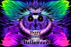 Mussmådjävula som orsakara fel önskar lyckliga halloween, grafic som är experimentell Fotografering för Bildbyråer Mussmådjävula som orsakara fel önskar lyckliga halloween, grafic som är experimentell Fotografering för Bildbyråer