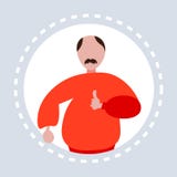 Mustache man thumb up gesture round frame gray background faceless male cartoon character portrait flat royalty free illustration Mustache man thumb up gesture round frame gray background faceless male cartoon character portrait flat royalty free illustration