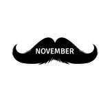 Mustascher Clipart Svart isolerat kontur- och bokstäverord November stock illustrationer Mustascher Clipart Svart isolerat kontur- och bokstäverord November stock illustrationer