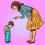 Mutter und schuldiger Sohn stock abbildung Mutter und schuldiger Sohn stock abbildung