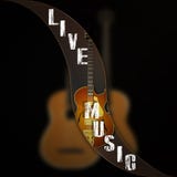 Muzyczna tło fala oddziela jazzową gitarę ilustracji Muzyczna tło fala oddziela jazzową gitarę ilustracji