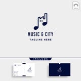 muzycznej miastowej miasto logo projekta wektoru linii prosta ikona ilustracja wektor muzycznej miastowej miasto logo projekta wektoru linii prosta ikona ilustracja wektor