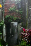 A mysterious back alley and staircase in the Taiwanese village of Jiufen - 3 royalty free stock photos A mysterious back alley and staircase in the Taiwanese village of Jiufen - 3 royalty free stock photos