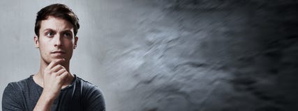 Myślący mężczyzna Fotografia Stock Myślący mężczyzna Fotografia Stock
