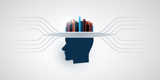 Máquina abstrata e profundamente aprendizagem, inteligência artificial, nuvem que computam, cidade esperta e conceito de projeto Imagens de Stock Royalty Free Máquina abstrata e profundamente aprendizagem, inteligência artificial, nuvem que computam, cidade esperta e conceito de projeto Imagens de Stock Royalty Free