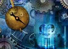 Máquina de tiempo de Steampunk Máquina de tiempo de Steampunk