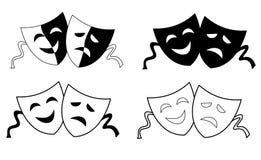 Máscaras do teatro ilustração royalty free Máscaras do teatro ilustração royalty free