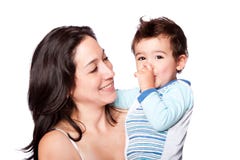 Mãe e filho da família foto de stock Mãe e filho da família foto de stock