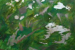 Mão abstrata que tira o fundo verde com pinceladas acrílicas do ouro fotografia de stock Mão abstrata que tira o fundo verde com pinceladas acrílicas do ouro fotografia de stock