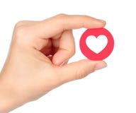 A mão guarda a reação compreensivo de Emoji do amor de Facebook imagens de stock A mão guarda a reação compreensivo de Emoji do amor de Facebook imagens de stock