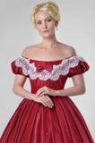 Mädchen der romantischen Ära in einem Abendkleid Schönes Retrostilmädchen Stockfotografie Mädchen der romantischen Ära in einem Abendkleid Schönes Retrostilmädchen Stockfotografie