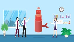 Mänsklig analys för undersökning för hälsovård för åderanatomistruktur som identifierar vid doktorsfolk på sjukhuset - vektor illustrationer Mänsklig analys för undersökning för hälsovård för åderanatomistruktur som identifierar vid doktorsfolk på sjukhuset - vektor illustrationer