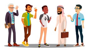Mångkulturell grupp av för man vektorn tillsammans illustration royaltyfri illustrationer Mångkulturell grupp av för man vektorn tillsammans illustration royaltyfri illustrationer