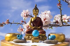 Méditation de jardin de zen de Bouddha Méditation de jardin de zen de Bouddha