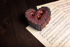 Música e coração imagens de stock Música e coração imagens de stock