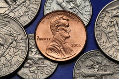 Münzen von USA US-Cent Abraham Lincoln Münzen von USA US-Cent Abraham Lincoln