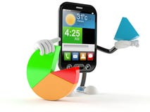 Mądrze telefonu charakter z pasztetową mapą Zdjęcie Stock Mądrze telefonu charakter z pasztetową mapą Zdjęcie Stock