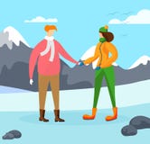M?odzi Ludzie charakter zimy sezonu t?a ilustracji M?odzi Ludzie charakter zimy sezonu t?a ilustracji