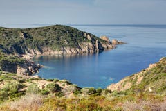 Na drodze między Pianą plażą Arone i Corsica Francja - zdjęcie stock Na drodze między Pianą plażą Arone i Corsica Francja - zdjęcie stock