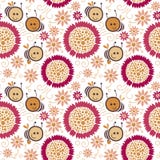 Naadloos bloemenpatroon, bij royalty-vrije illustratie Naadloos bloemenpatroon, bij royalty-vrije illustratie