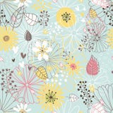 Naadloos bloemenpatroon. Bloementextuur. stock illustratie Naadloos bloemenpatroon. Bloementextuur. stock illustratie